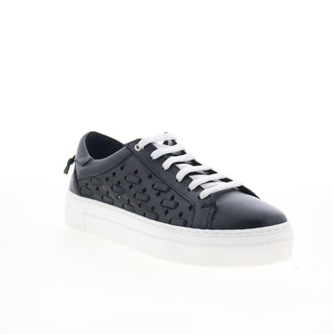 Miz Mooz Murphie Womens Black Leather Lace Up Lifestyle Sneakers Shoes