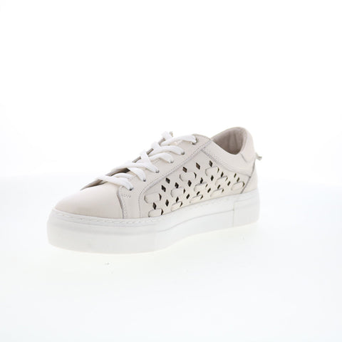 Miz Mooz Murphie Womens Beige Leather Lace Up Lifestyle Sneakers Shoes