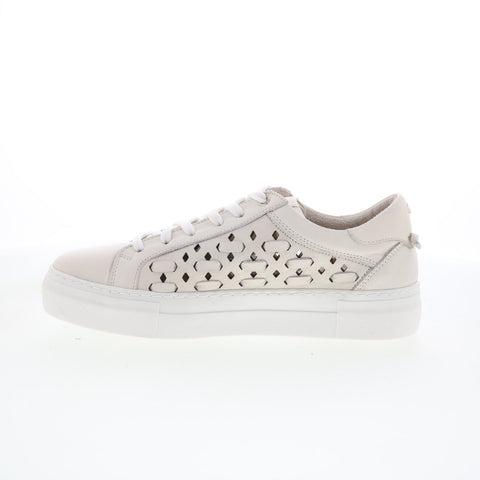 Miz Mooz Murphie Womens Beige Leather Lace Up Lifestyle Sneakers Shoes