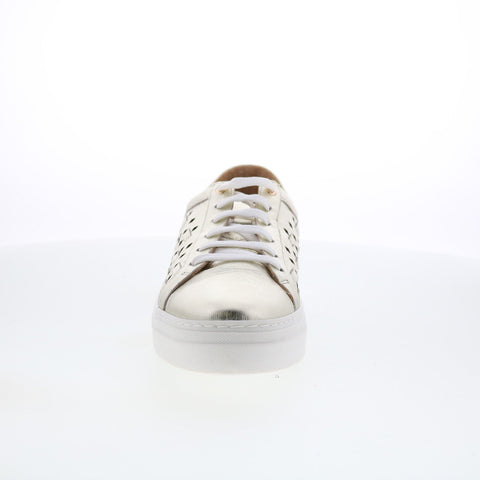 Miz Mooz Murphie Womens Gold Leather Lace Up Lifestyle Sneakers Shoes