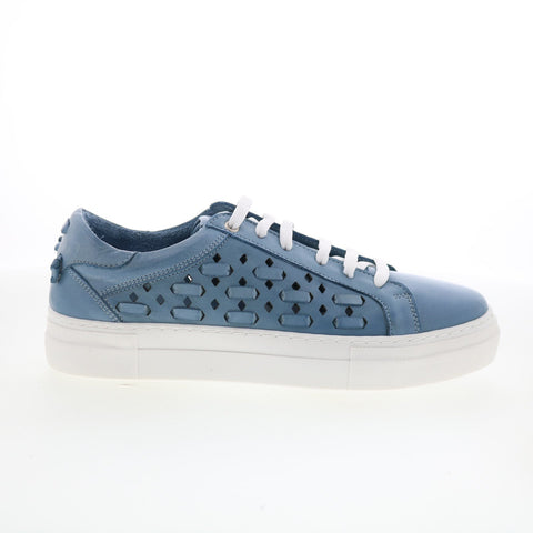 Miz Mooz Murphie Womens Blue Leather Lace Up Lifestyle Sneakers Shoes