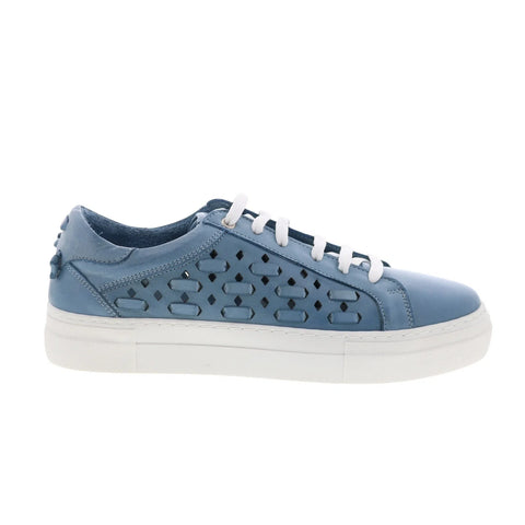 Miz Mooz Murphie Womens Blue Leather Lace Up Lifestyle Sneakers Shoes