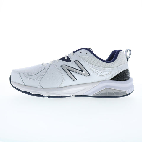 New Balance 857 MX857WN2 Mens White Wide Leather Lifestyle Sneakers Shoes