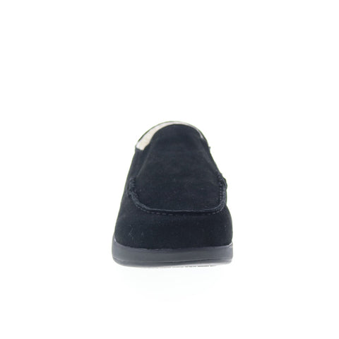 Propet Edsel MXX004S Mens Black Extra Extra Wide 6E Suede Loafer Slippers Shoes