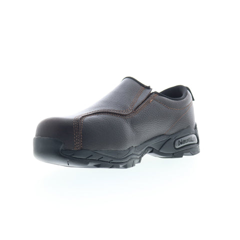 Nautilus Slip-On Steel Toe N1620 Mens Brown Wide Work & Safety Shoes