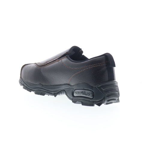 Nautilus Slip-On Steel Toe N1620 Mens Brown Leather Work & Safety Shoes