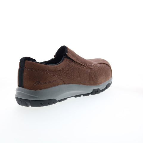 Nautilus Carbon Toe SD10 Slip On N1657 Mens Brown Athletic Work Shoes
