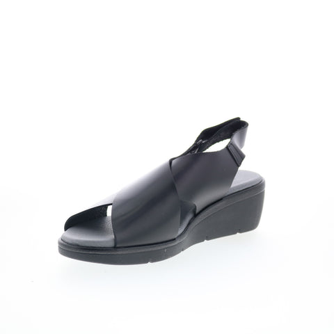 Fly London Nabi NABI058FLY-002 Womens Black Leather Slingback Sandals Shoes