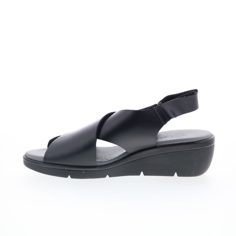 Fly London Nabi NABI058FLY-002 Womens Black Leather Slingback Sandals Shoes