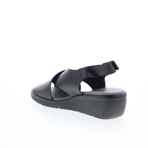 Fly London Nabi NABI058FLY-002 Womens Black Leather Slingback Sandals Shoes