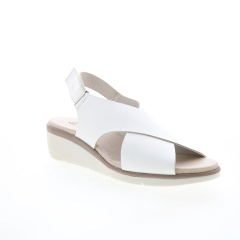 Fly London Nabi NABI058FLY-001 Womens White Leather Slingback Sandals Shoes