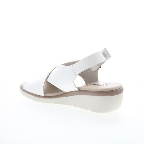 Fly London Nabi NABI058FLY-001 Womens White Leather Slingback Sandals Shoes