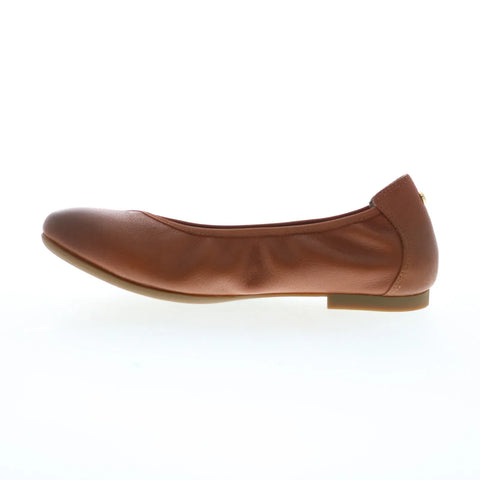 Revere Nairobi Womens Brown Leather Slip On Ballet Flats Shoes