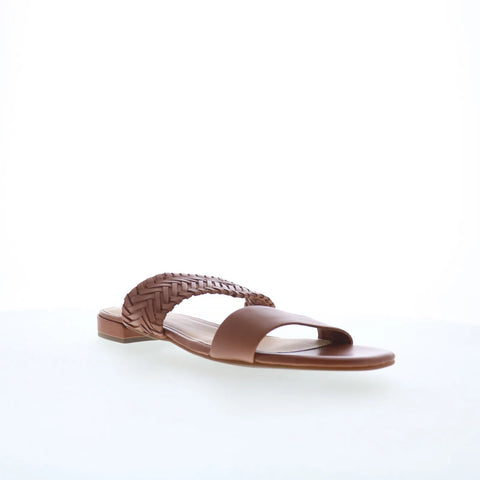 Trotters Nalane T2425-215 Womens Brown Leather Slides Sandals Shoes