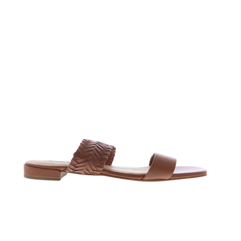 Trotters Nalane T2425-215 Womens Brown Leather Slides Sandals Shoes