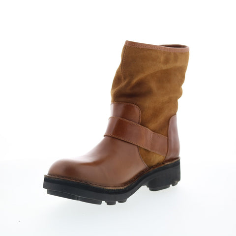 Fly London Naly NALY141FLY-003 Womens Brown Leather Casual Dress Boots
