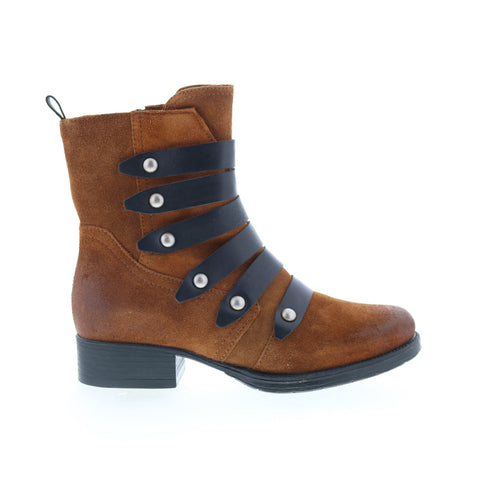 Miz Mooz Nancie Womens Brown Suede Zipper Casual Dress Boots