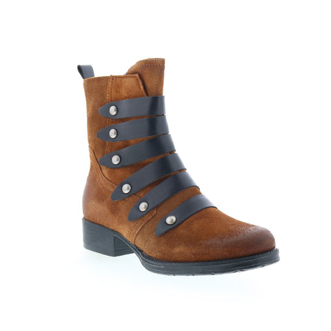 Miz Mooz Nancie Womens Brown Suede Zipper Casual Dress Boots