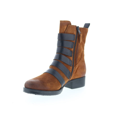 Miz Mooz Nancie Womens Brown Suede Zipper Casual Dress Boots