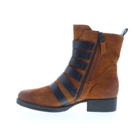 Miz Mooz Nancie Womens Brown Suede Zipper Casual Dress Boots