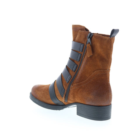 Miz Mooz Nancie Womens Brown Suede Zipper Casual Dress Boots