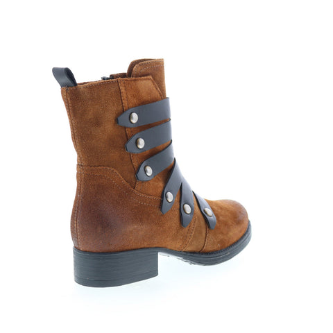 Miz Mooz Nancie Womens Brown Suede Zipper Casual Dress Boots