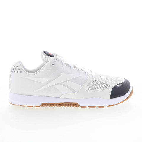 Reebok Nano 2.0 Womens White Synthetic Lace Up Athletic Cross Training Shoes