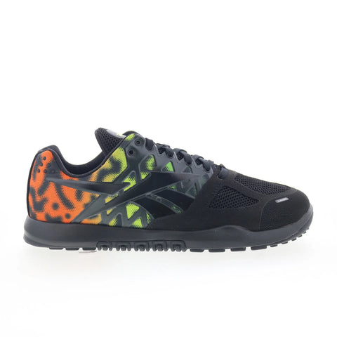 Reebok Nano 2.0 Mens Black Mesh Lace Up Athletic Cross Training Shoes