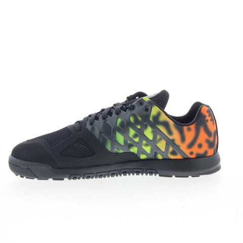 Reebok Nano 2.0 Mens Black Mesh Lace Up Athletic Cross Training Shoes