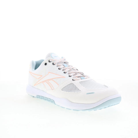 Reebok Nano 2.0 Mens White Leather Lace Up Athletic Cross Training Shoes