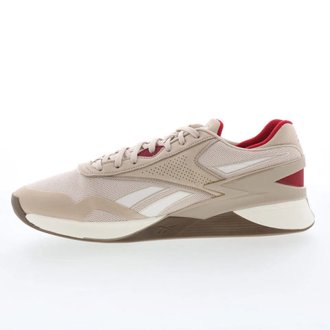 Reebok Nano Classic Mens Beige Mesh Lace Up Athletic Cross Training Shoes