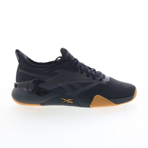 Reebok Nano Court Mens Black Mesh Lace Up Athletic Tennis Shoes