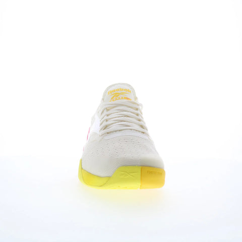 Reebok Nano Court Womens Beige Canvas Lace Up Athletic Tennis Shoes