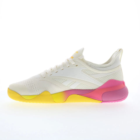 Reebok Nano Court Womens Beige Canvas Lace Up Athletic Tennis Shoes