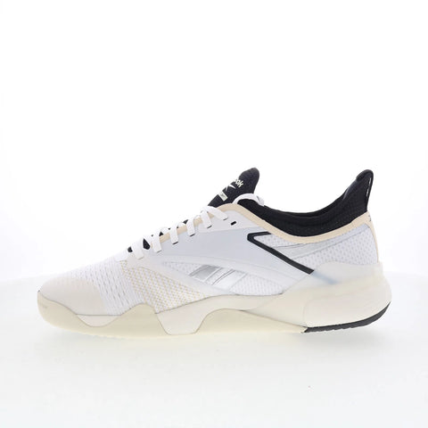 Reebok Nano Court Mens White Mesh Lace Up Athletic Tennis Shoes
