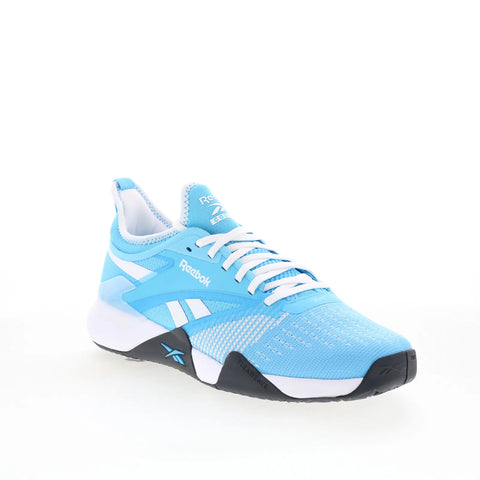 Reebok Nano Court Mens Blue Mesh Lace Up Athletic Tennis Shoes