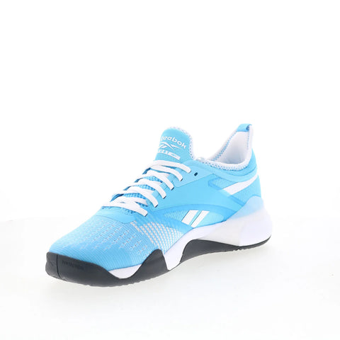 Reebok Nano Court Mens Blue Mesh Lace Up Athletic Tennis Shoes