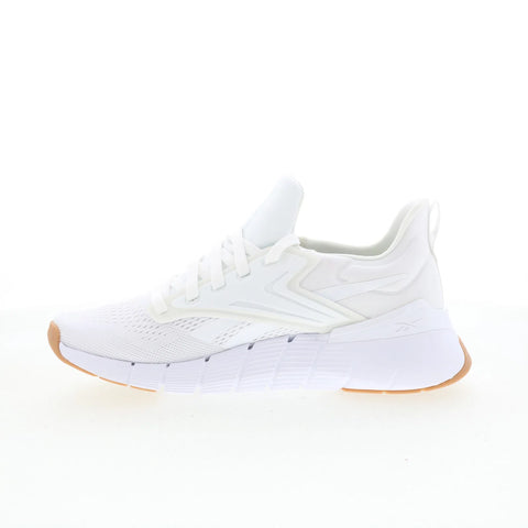 Reebok Nano Gym Womens White Canvas Lace Up Athletic Cross Training Shoes