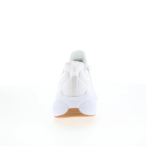 Reebok Nano Gym Womens White Canvas Lace Up Athletic Cross Training Shoes