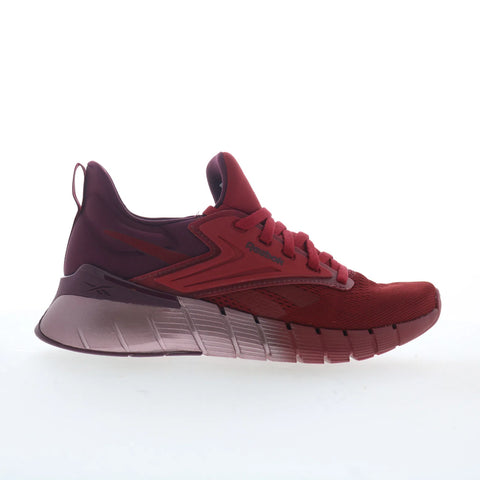 Reebok Nano Gym Womens Red Canvas Lace Up Athletic Cross Training Shoes