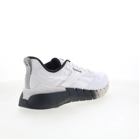 Reebok Nano Gym Mens White Mesh Lace Up Athletic Cross Training Shoes