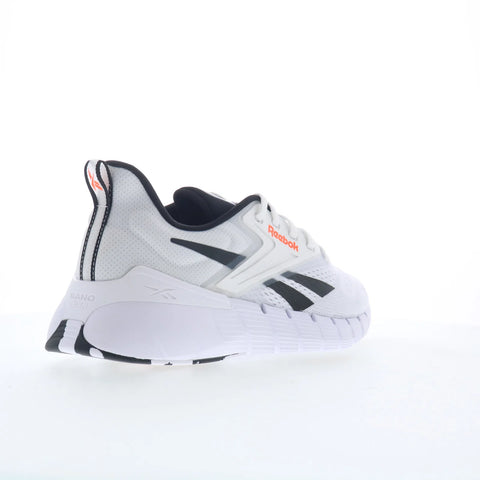 Reebok Nano Gym Mens White Mesh Lace Up Athletic Cross Training Shoes