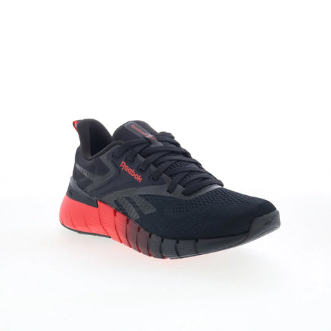Reebok Nano Gym Mens Black Mesh Lace Up Athletic Cross Training Shoes