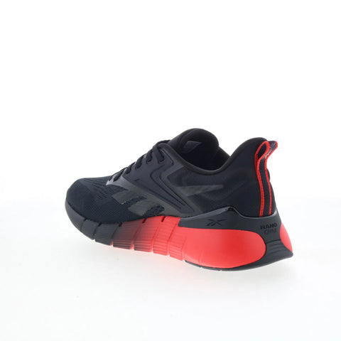 Reebok Nano Gym Mens Black Mesh Lace Up Athletic Cross Training Shoes
