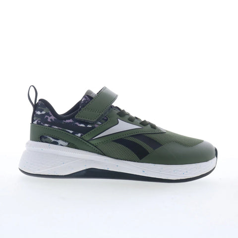 Reebok Nano Play Stretch Lace Strap Kids Green Lifestyle Sneakers Shoes