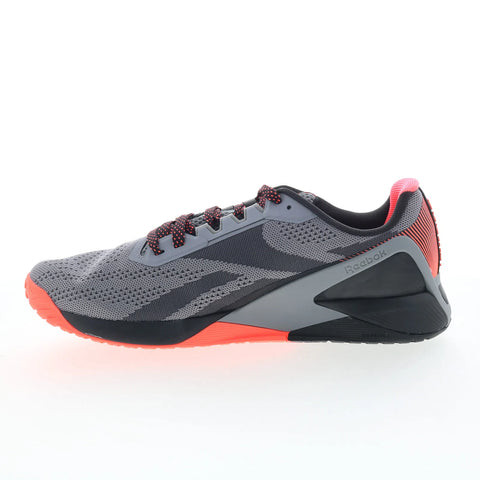 Reebok Nano X1 Mens Gray Mesh Lace Up Athletic Cross Training Shoes