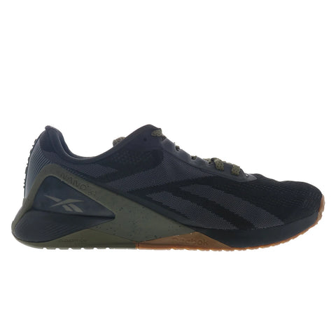 Reebok Nano X1 Mens Black Canvas Lace Up Athletic Cross Training Shoes
