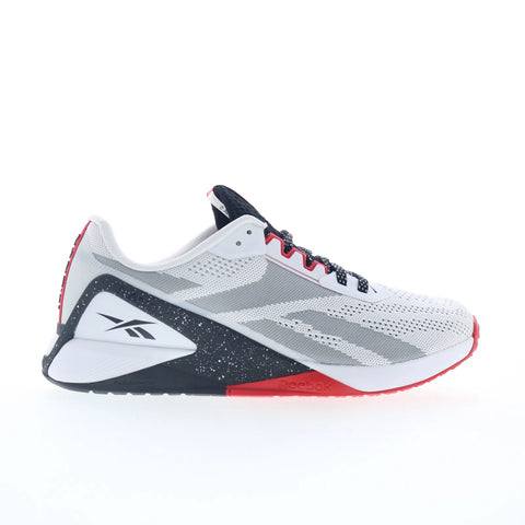 Reebok Nano X1 Mens White Canvas Lace Up Athletic Cross Training Shoes