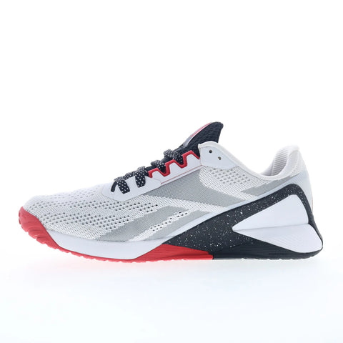 Reebok Nano X1 Mens White Canvas Lace Up Athletic Cross Training Shoes