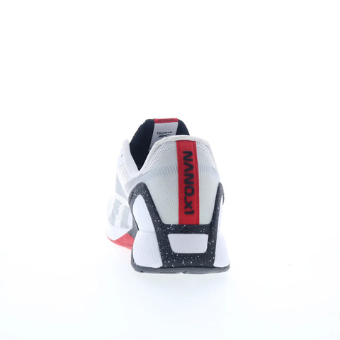 Reebok Nano X1 Mens White Canvas Lace Up Athletic Cross Training Shoes